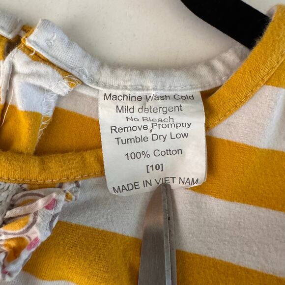 MILLIE JAY Dress 10 Girls Long Sleeve Floral Striped Tiered Ruffled Eclectic - Picture 7 of 7